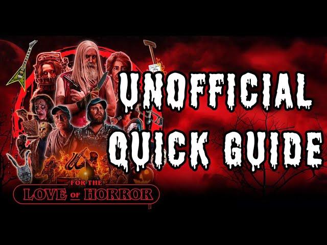 For the Love of Horror - Quick Guide to the Con!