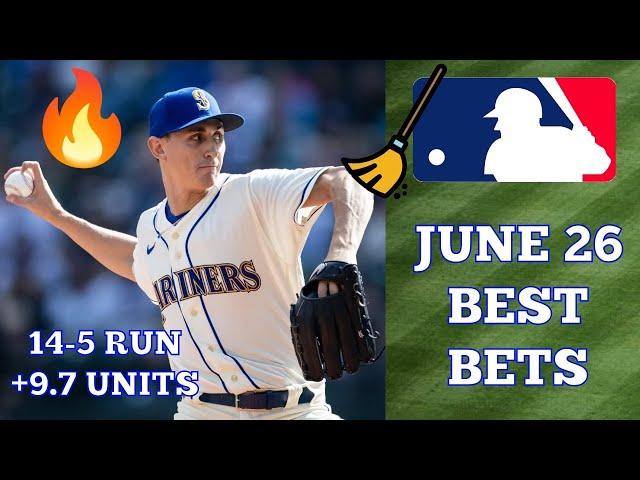 The Janitor's Closet: MLB BEST BETS for June 26, 2024 (14-5 IN JUNE!! )