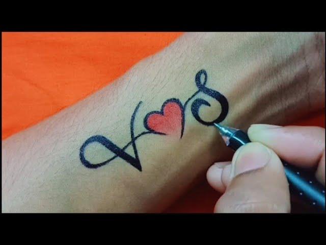 Couple letter V S tattoo / VS letter tattoo - tattoo art