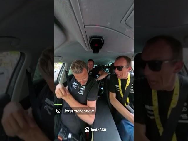 Heerlijke beelden uit de volgwagen van Intermarché-Wanty #tdf2024