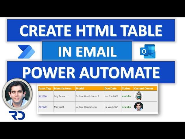 Power Automate flow HTML Table Formatting in Email | Flows & SharePoint