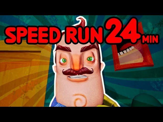 Hello Neighbor Full Game Speedrun [24 MINUTES]