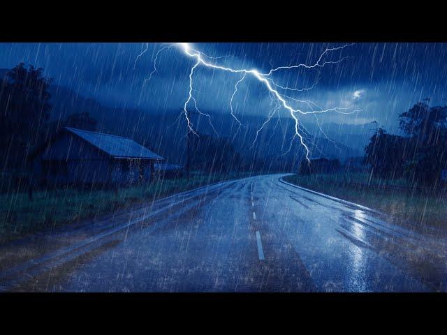 Powerful Rain And Thunder Sounds for Sleeping - Sleep Instantly With Heavy Rainstorm at Night