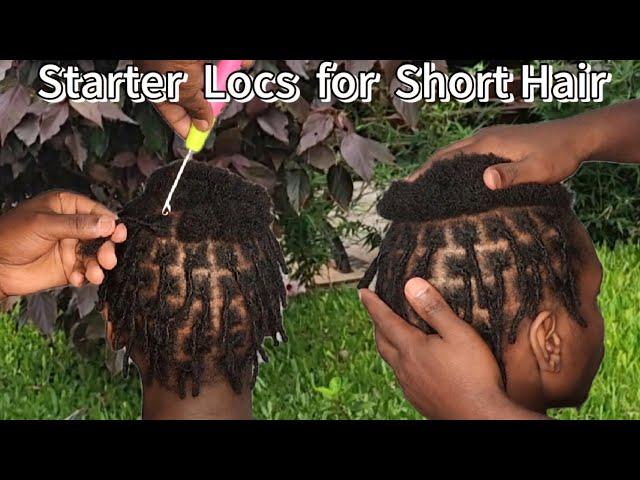 "Mastering Starterlocs on Short Hair: Interlocking & Crochet Techniques for Perfect Dreads!"