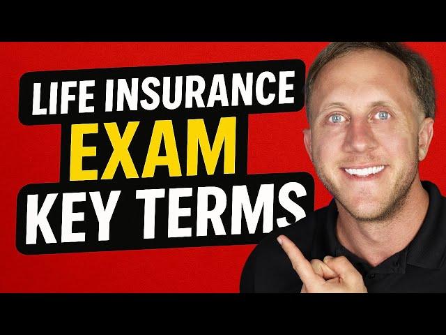 Life Insurance Exam Vocabulary - Riders, Options, Provisions