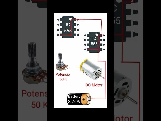 DC Motor Forward and Reverse Control Using IC 555 | Animations Wiring Tutorial for Beginners