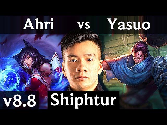 Shiphtur - AHRI vs YASUO (MID) ~ Legendary ~ NA Master ~ Patch 8.8