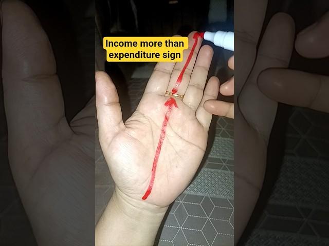 Income more than expenditure sign#astrology #palmistry #hastrekha #palmreading #fortunetelling