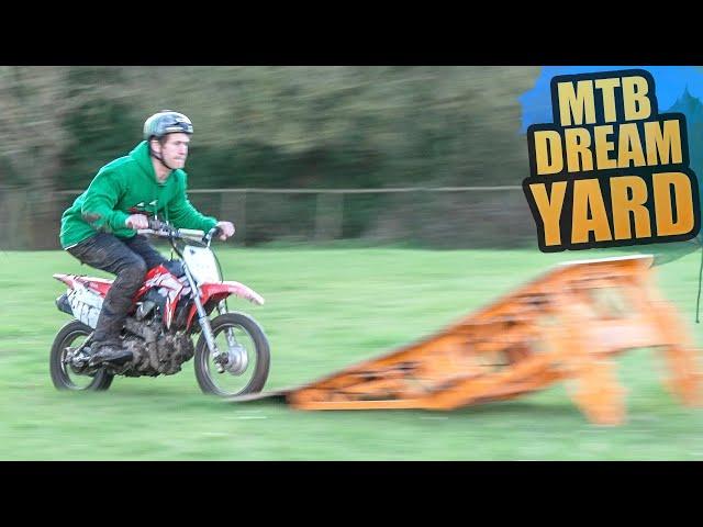 THE MTB DREAM YARD BEGINS - SHREDDING PIT BIKES AT MY NEW HOUSE!