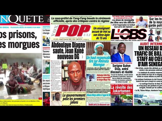 Revue De Presse Du Jeudi 09 Janvier 2025 Abdou Khadre SECK