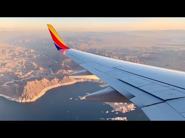 SUNSET Landing Las Vegas – Southwest Airlines – Boeing 737-7H4 – N237WN – BZN-LAS