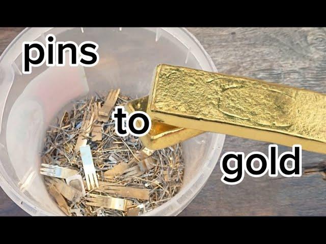 "Unlock Hidden Wealth: How to Extract Gold from Electronic Pins Using a Lead-Based Process!"