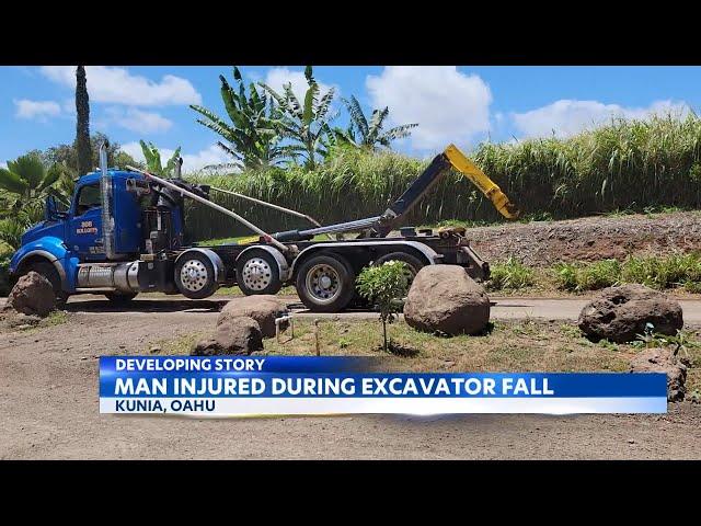 Excavator accident in Oahu leaves one man injured