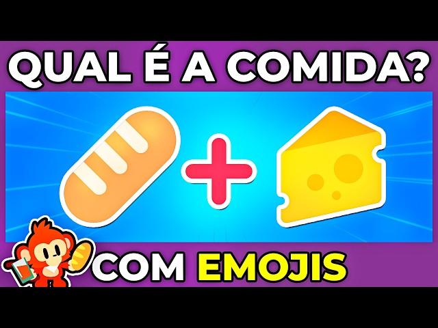  ADIVINHE A COMIDA PELOS EMOJIS | Teste seu raciocínio nestes desafios divertidos #quiz #macaquiz