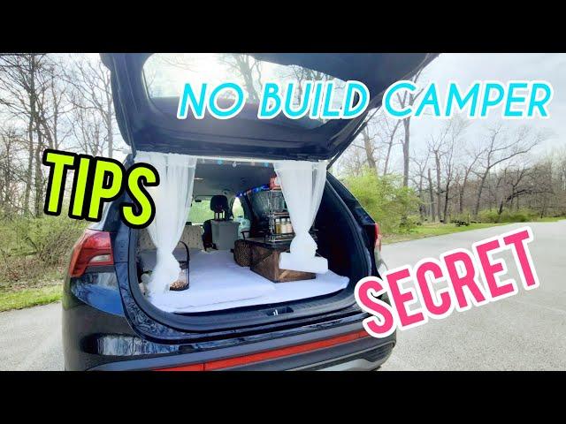 Seriously Useful Car Camping Tips for Beginner Campers | Easy NO BUILD SUV Camper Set-up