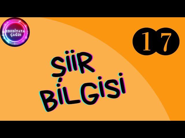 32)ŞİİR BİLGİSİ -17 DİVAN EDEBİYATI NAZIM BİÇİMLERİ VE TÜRLERİ  TERKİBİ BEND TERCİ BEND AYT EDEBİYAT