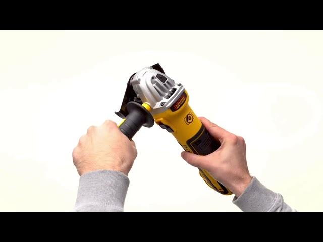 Углошлифовальная машина (болгарка) DeWALT DWE4357-QS, 1700 Вт с регулировкой оборотов