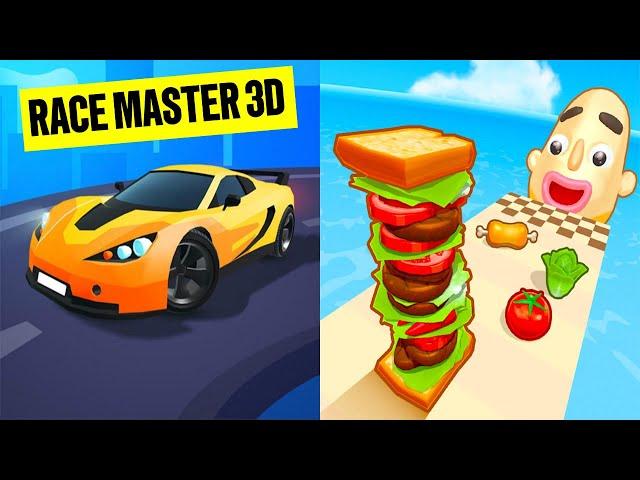 Race Master 3D VS Sandwich Runner - All Levels Android iOS Gameplay #6