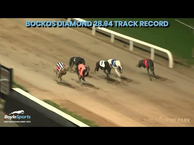 Bockos Diamond's 28.94 Record Breaking Run -  2024 BoyleSports Irish Greyhound Derby