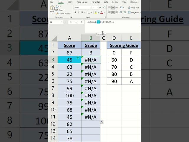 A Simple FIX to the Excel N/A ERROR #shorts