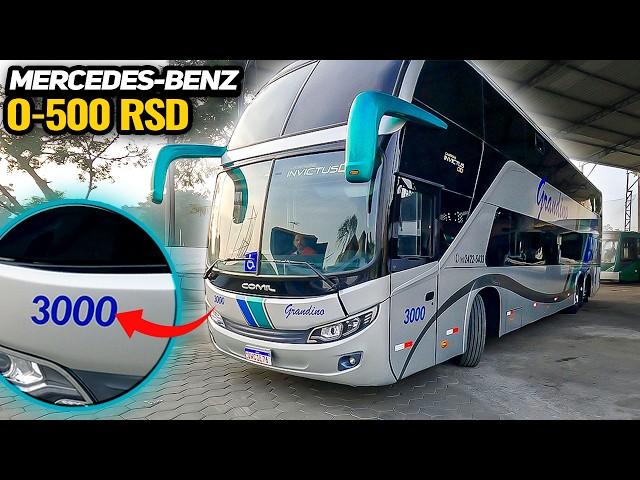 Dirigindo o novo ônibus DD da empresa | Descendo a Serra de Santos