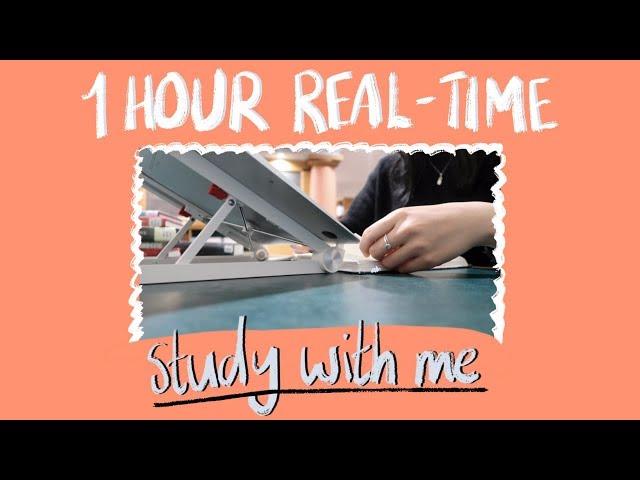 study with me for 1 hour real time - exam season ️ | viola helen