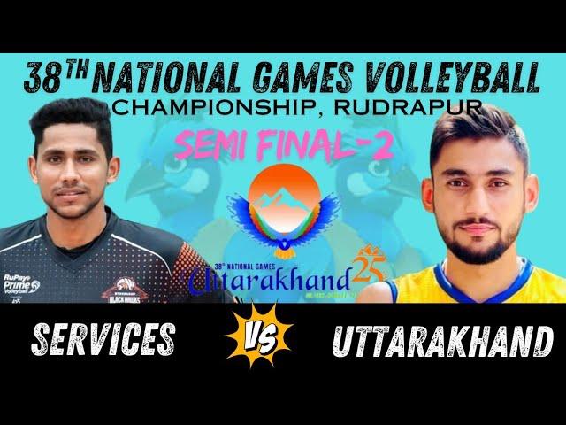 SEMI FINAL-2|SERVICES vs UTTARAKHAND| men| set-3| 38th national games volleyball championship-2025