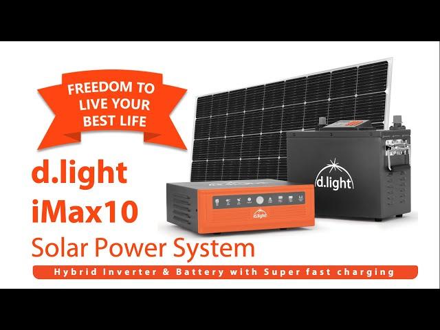 iMax10 Solar Power System: Hybrid Inverter & Battery with Super fast charging