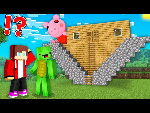 What is inside PEPPA PIG MONSTER HOUSE in Minecraft Maizen JJ and Mikey