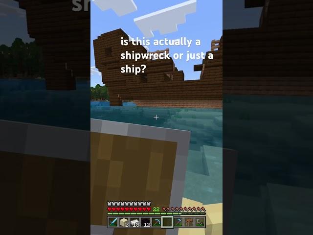 Minecraft shipwreck?!?