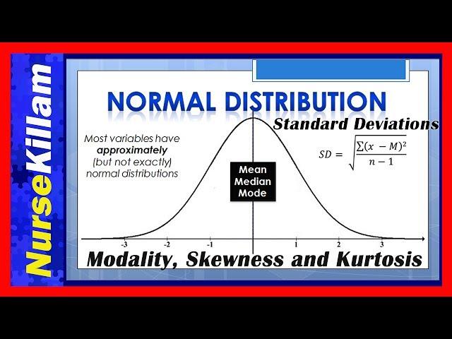 Normal Distributions, Standard Deviations, Modality, Skewness and Kurtosis: Understanding concepts