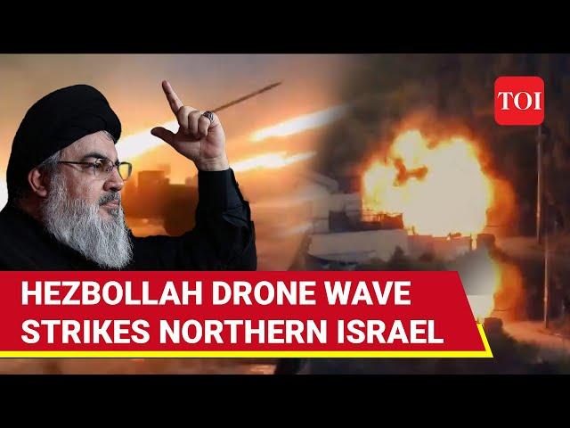 Hezbollah Unleashes Wave Of Armed Drones On Israel; 'IDF Artillery Unit, Base Targeted' | Watch