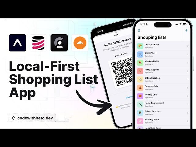 Build a Local-First Real-Time Shopping List App with Expo, TinyBase, Clerk & Cloudflare