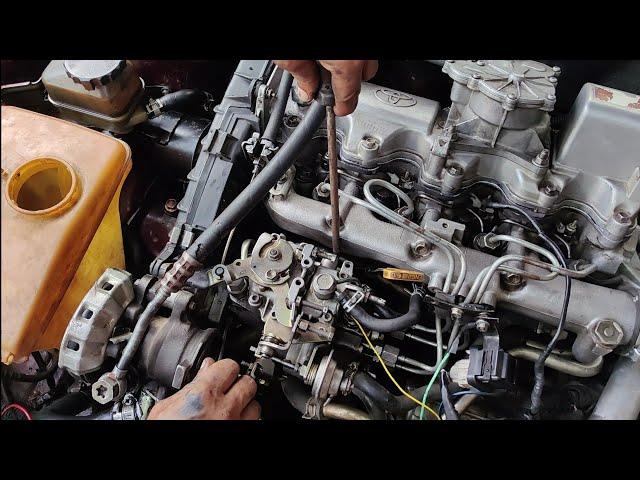 how to diesel pump return setting // Toyota 2c diesel pump return setting