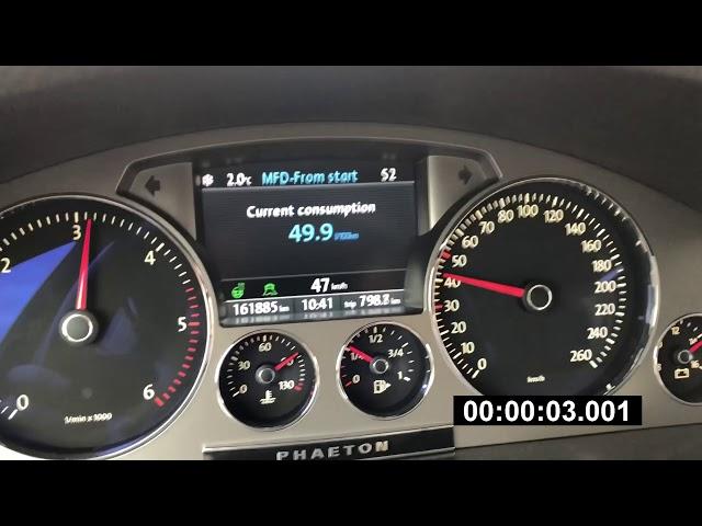 2010 VW Phaeton 0-100 km/h acceleration