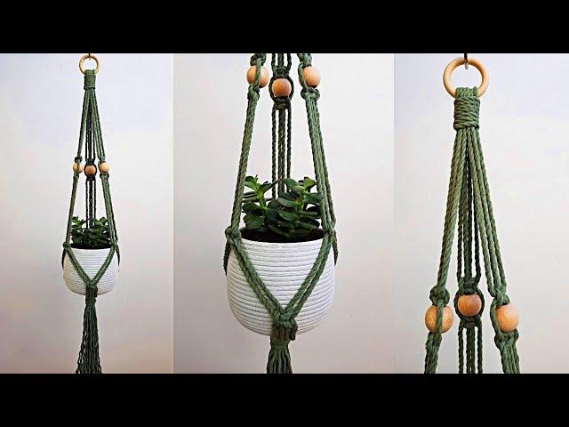 DIY PORTAMACETAS de MACRAME paso a paso (PRINCIPIANTES)/DIY Macrame Plant Hanger for Beginners