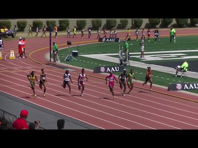 14yr Tamari Davis 11.48s 100m Finals AAU Junior Olympics 2017