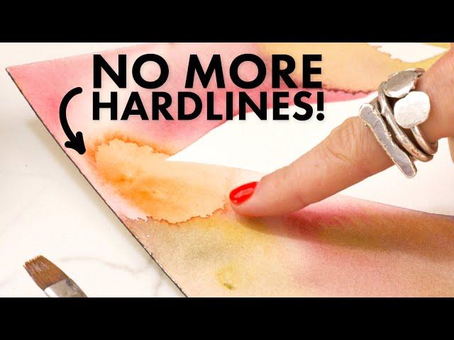 The perfect trick to avoid watercolor hard edges!