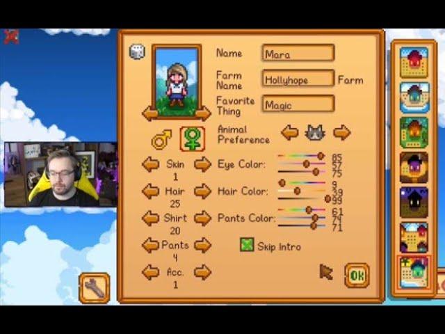 Highlights of Mark "Sherlock" Hulmes plays Stardew Valley Part 1a