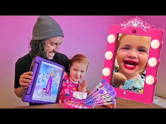 Adley App Reviews | Dress Up & Makeup Barbie game | Princess Makeover Pretend Play with Dad