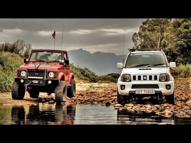 SAMURAI VS JIMNY EXPLORING IN A RIVER BED!