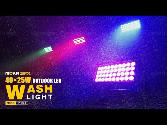 MOKA SFX 40x25W Outdoor RGBW LED Wash Light for Stunning City Views! | LED Wall Washer