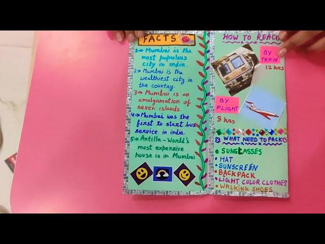 How to make Tri fold travel brochure / school project/