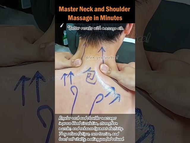 Master Neck and Shoulder Massage in Minutes #neckmassage #shouldermassage #fatiguerelief #painrelief