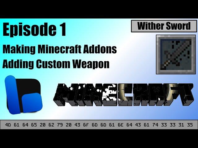 Making Minecraft Bedrock Add-ons - Custom Weapon