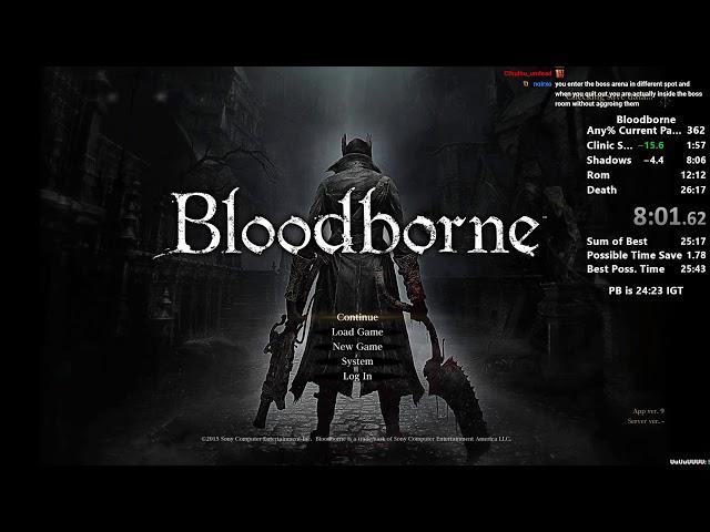 Bloodborne Any% Speedrun in 24:09 IGT (Current Patch)