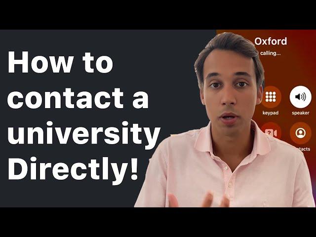 How to get in contact with Universities and University Admissions | A&J Education