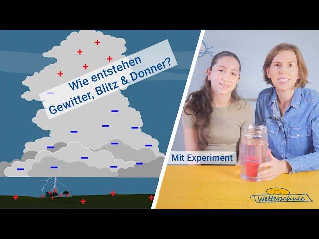 Gewitter, Blitz und Donner einfach erklärt – Mit Experiment