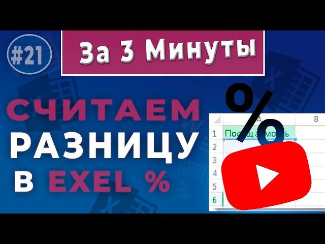 Быстрое вычисление процентной разницы с помощью Excel