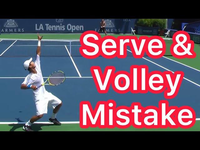 How To Correctly Serve & Volley In Tennis (Pro Footwork Explained)